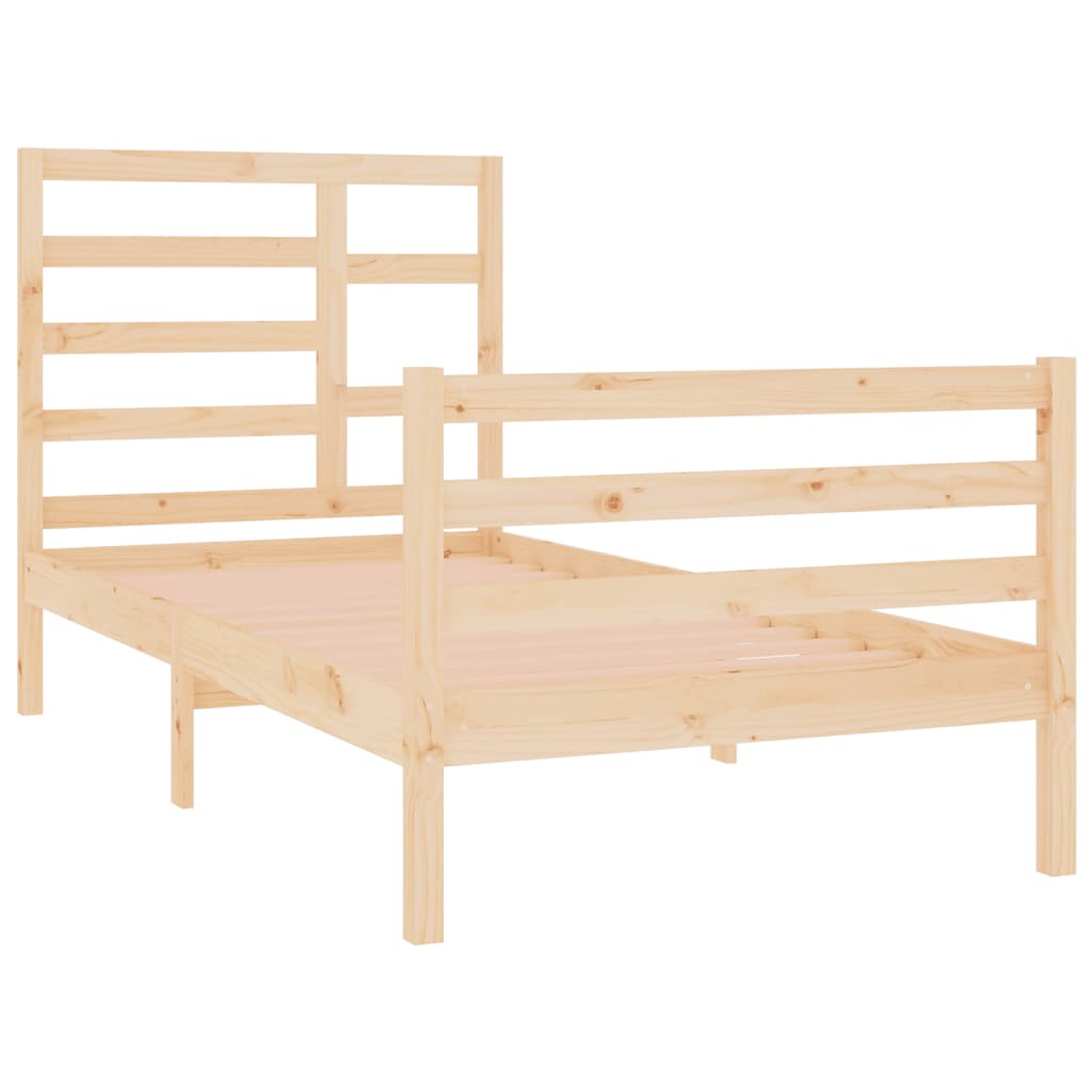 vidaXL Bed Frame without Mattress Solid Wood 90x190 cm Single