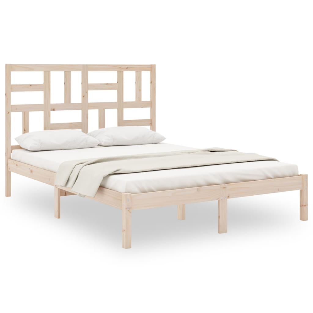 vidaXL Bed Frame without Mattress Solid Wood 120x190 cm Small Double