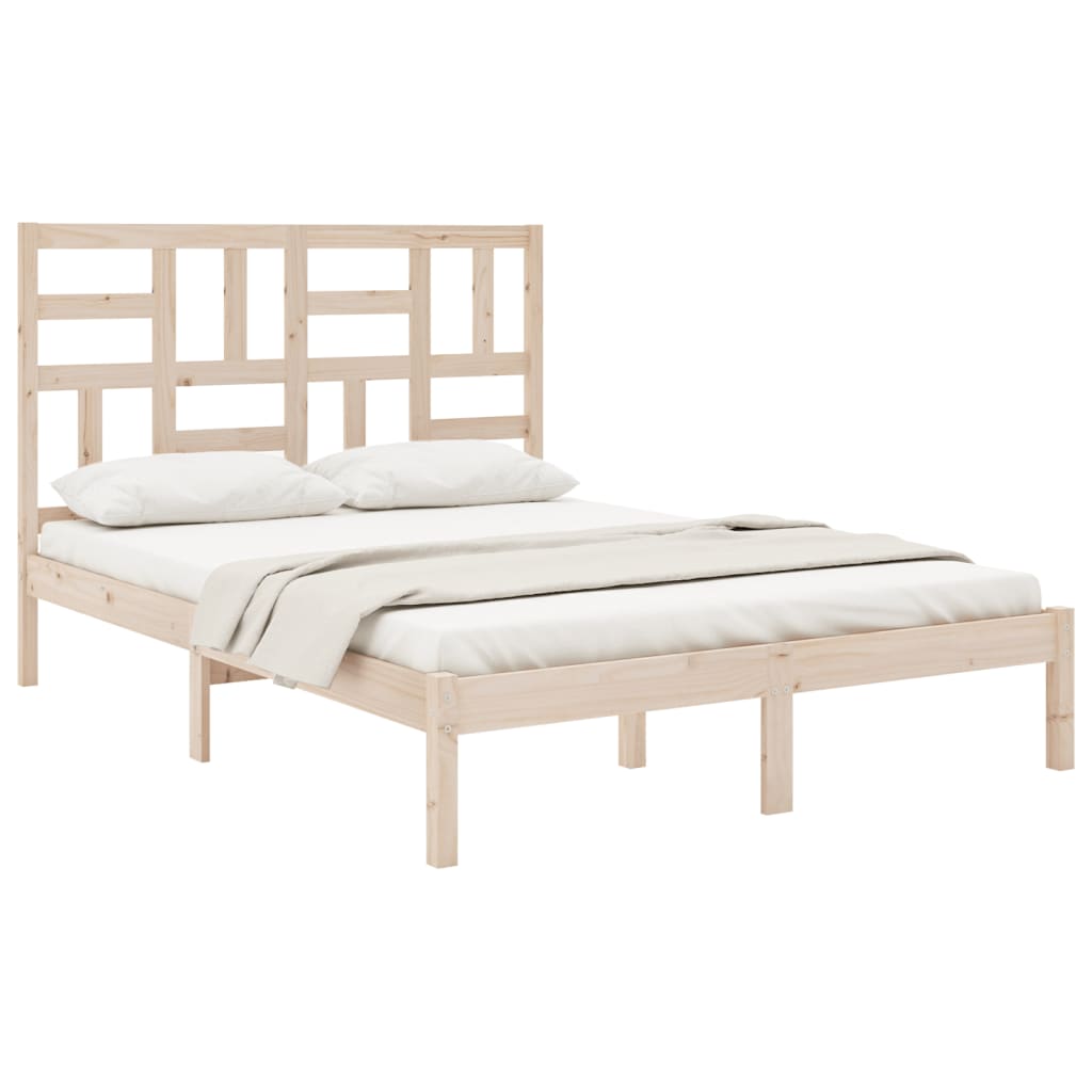 vidaXL Bed Frame without Mattress Solid Wood 120x190 cm Small Double