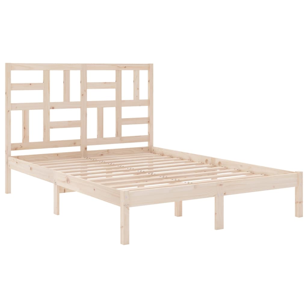 vidaXL Bed Frame without Mattress Solid Wood 120x190 cm Small Double