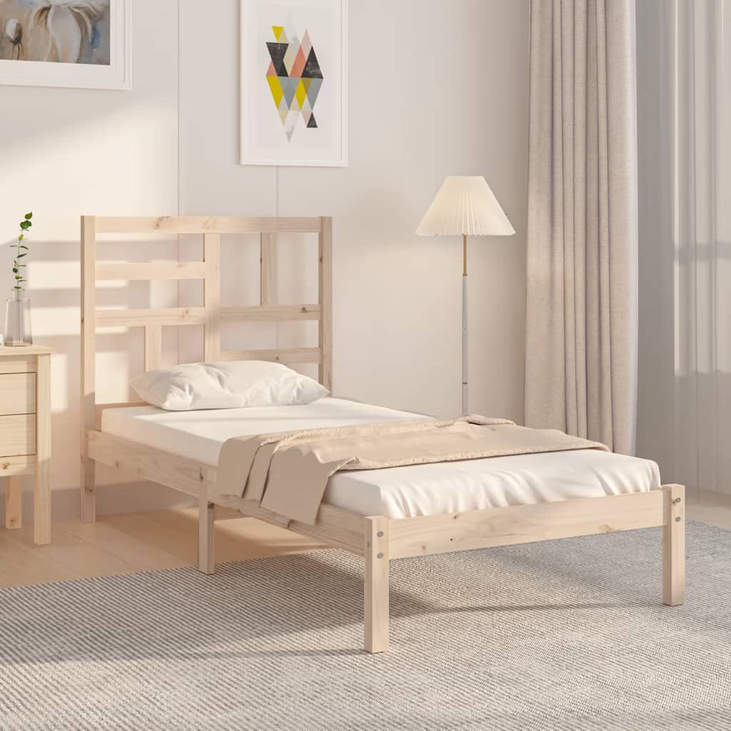 vidaXL Bed Frame without Mattress Solid Wood 90x200 cm