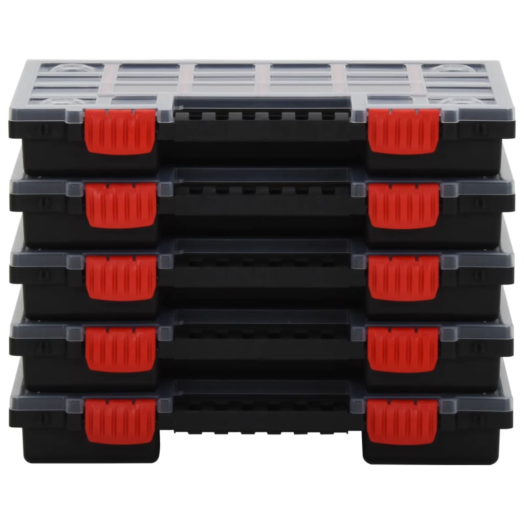vidaXL Assortment Boxes 10 pcs 34.5x25x5 cm Polypropylene