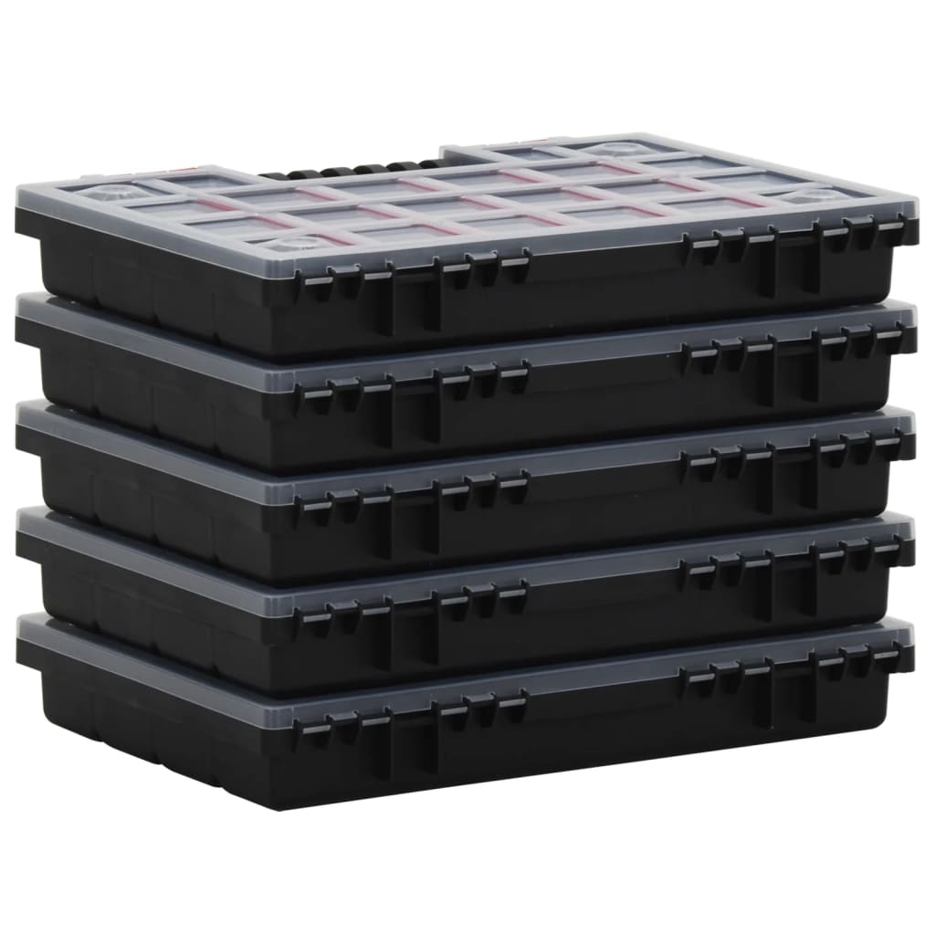vidaXL Assortment Boxes 10 pcs 34.5x25x5 cm Polypropylene