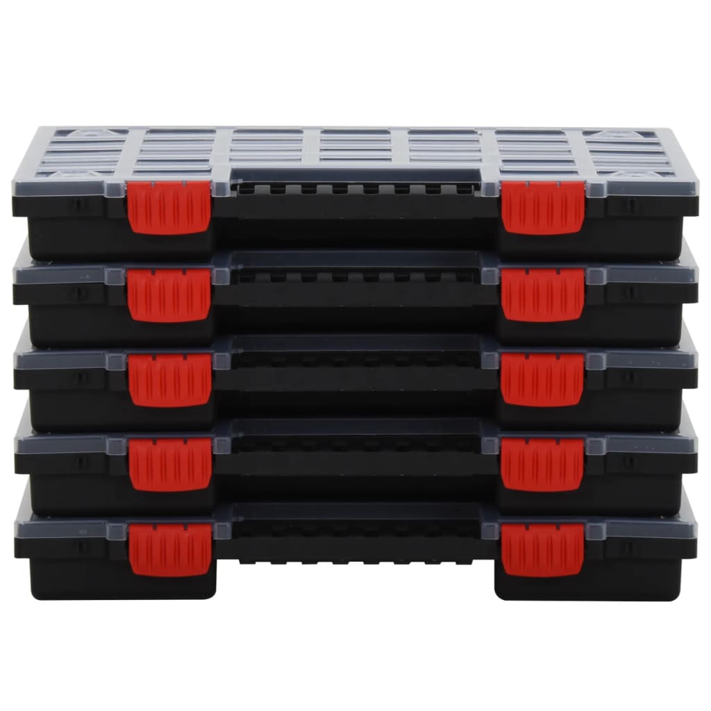 vidaXL Assortment Boxes 10 pcs 40x30x5 cm Polypropylene