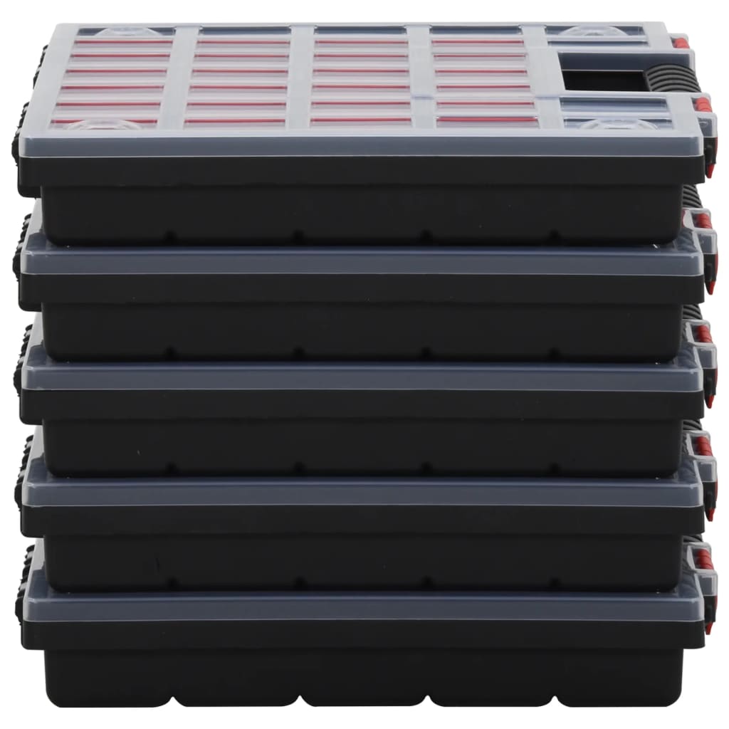 vidaXL Assortment Boxes 10 pcs 40x30x5 cm Polypropylene