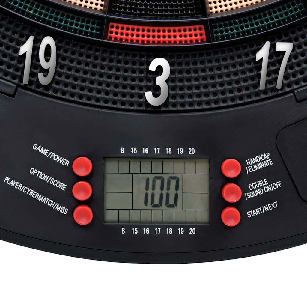 93580 vidaXL Electric Dartboard with Darts Black Polypropylene