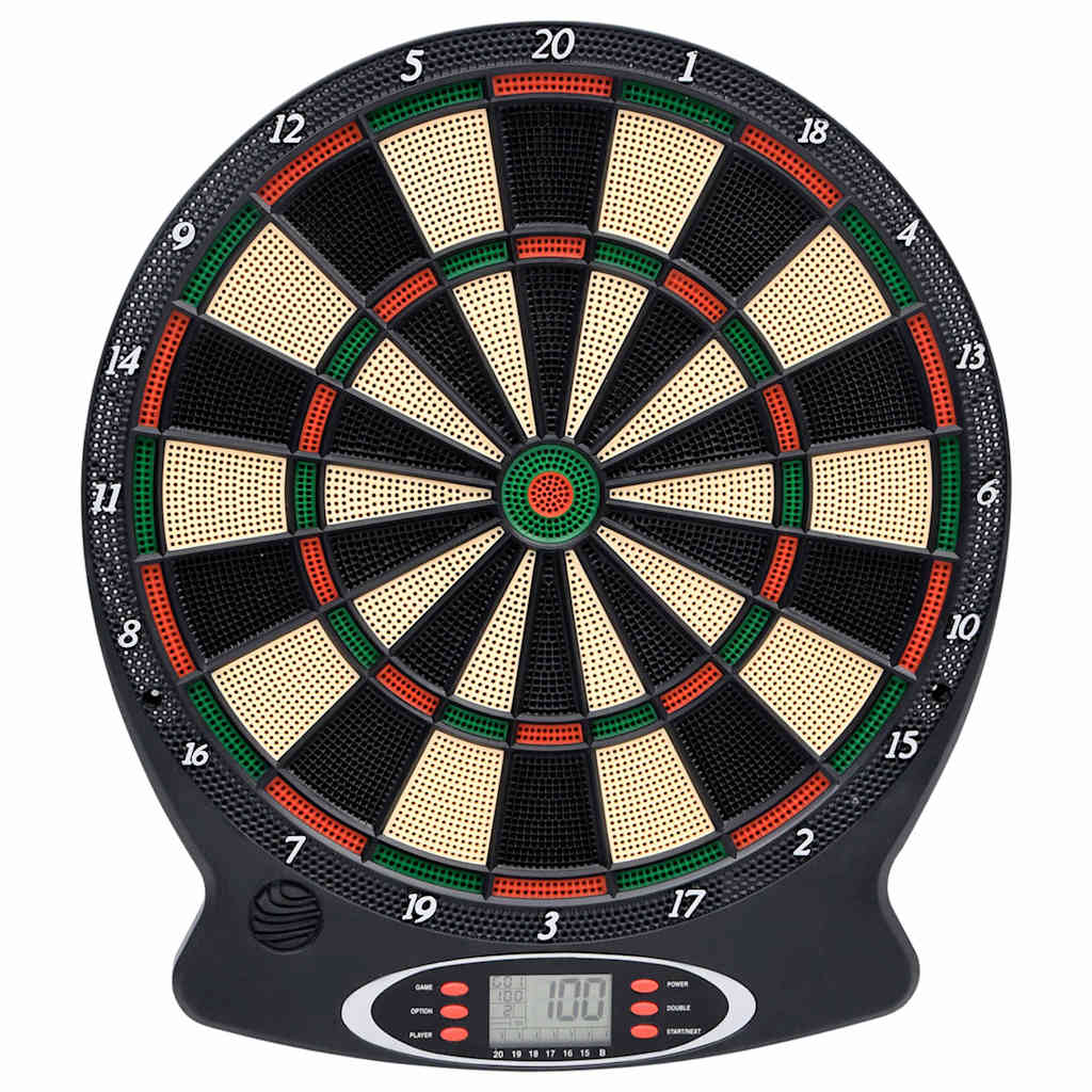 93581 vidaXL Electric Dartboard with Darts Black Polypropylene