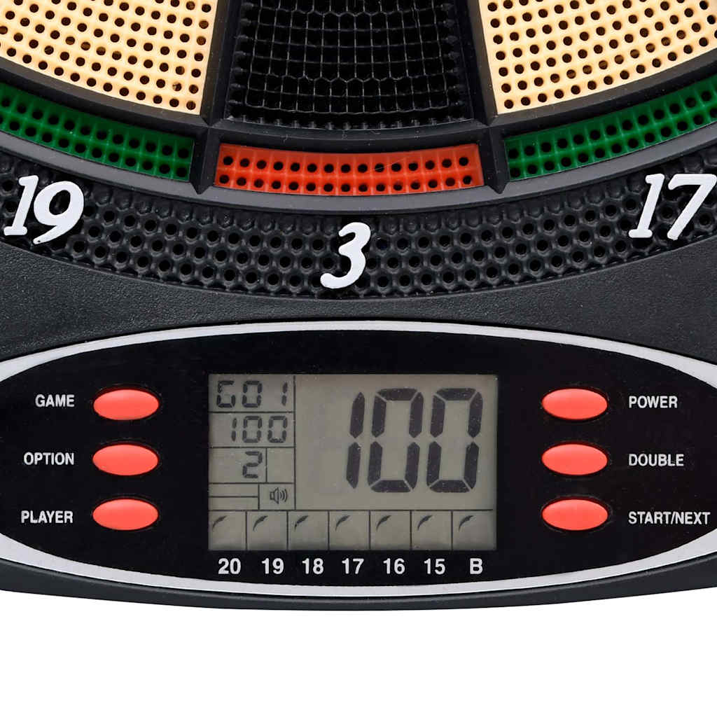 93581 vidaXL Electric Dartboard with Darts Black Polypropylene