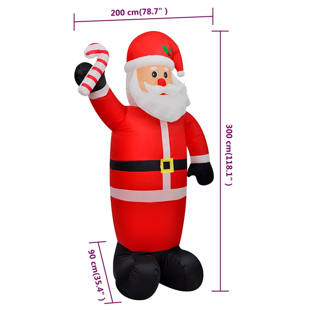 Christmas Inflatable Santa Claus with LEDs 300 cm