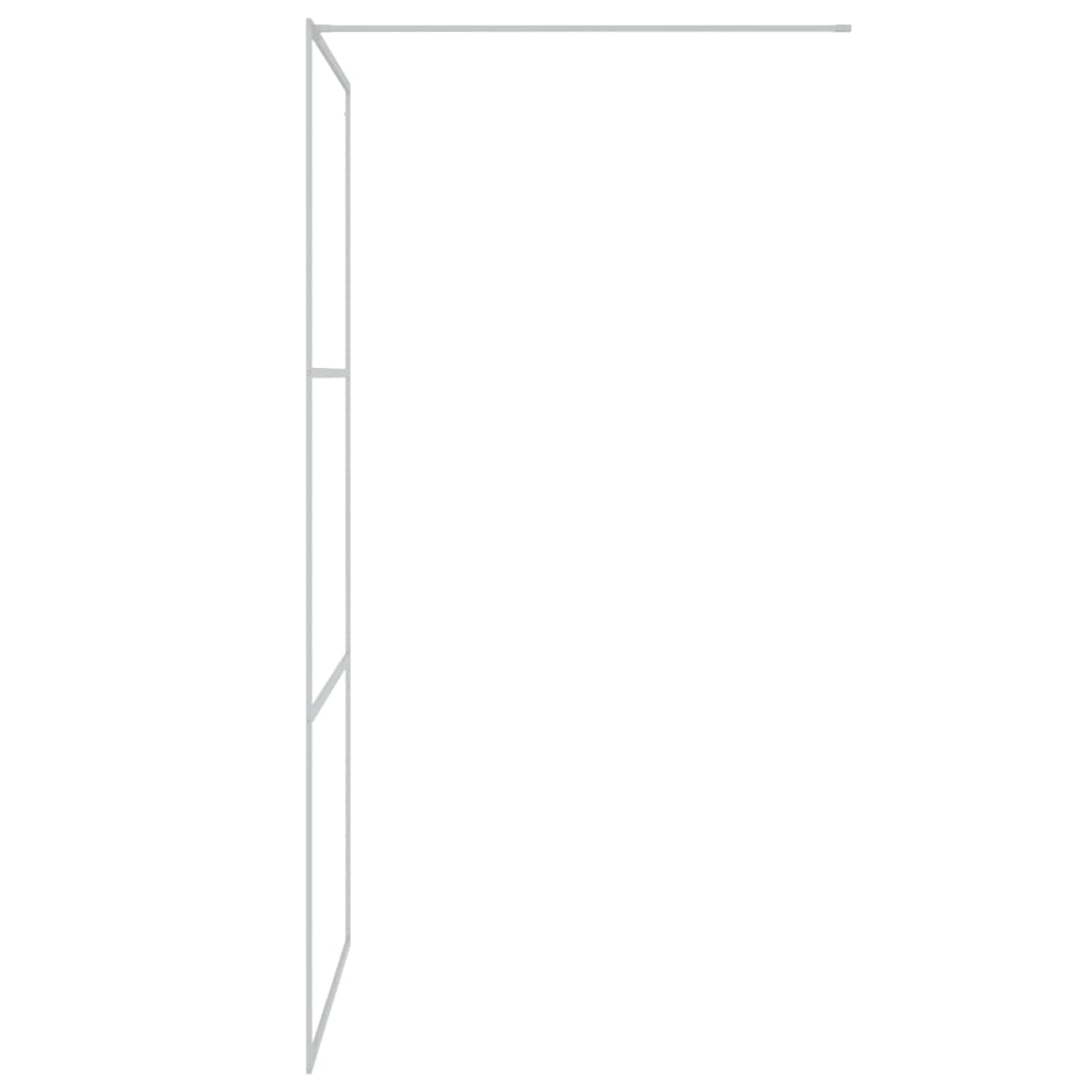 Walk-in Shower Wall Silver 100x195 cm Clear ESG Glass