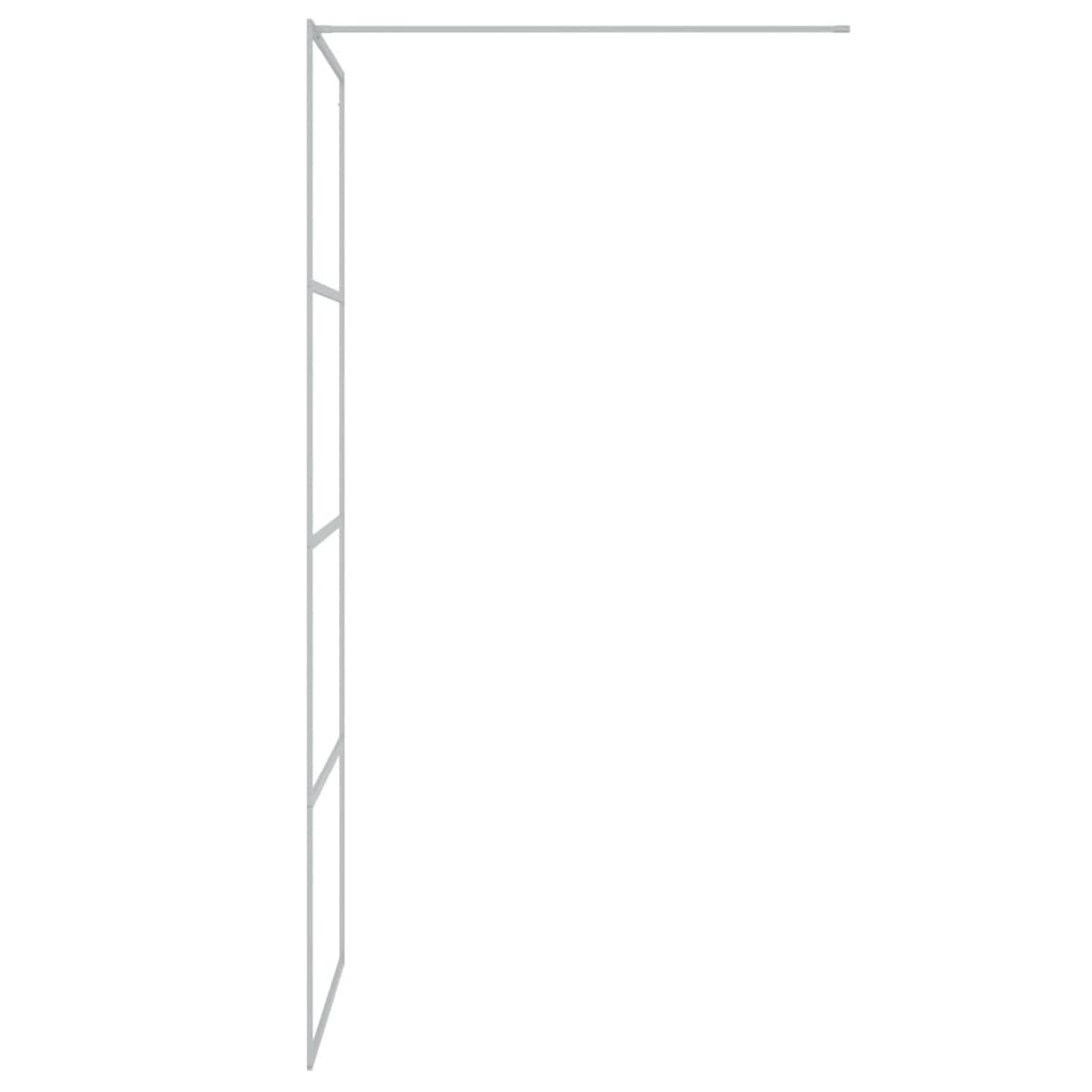 Walk-in Shower Wall Silver 80x195 cm Clear ESG Glass