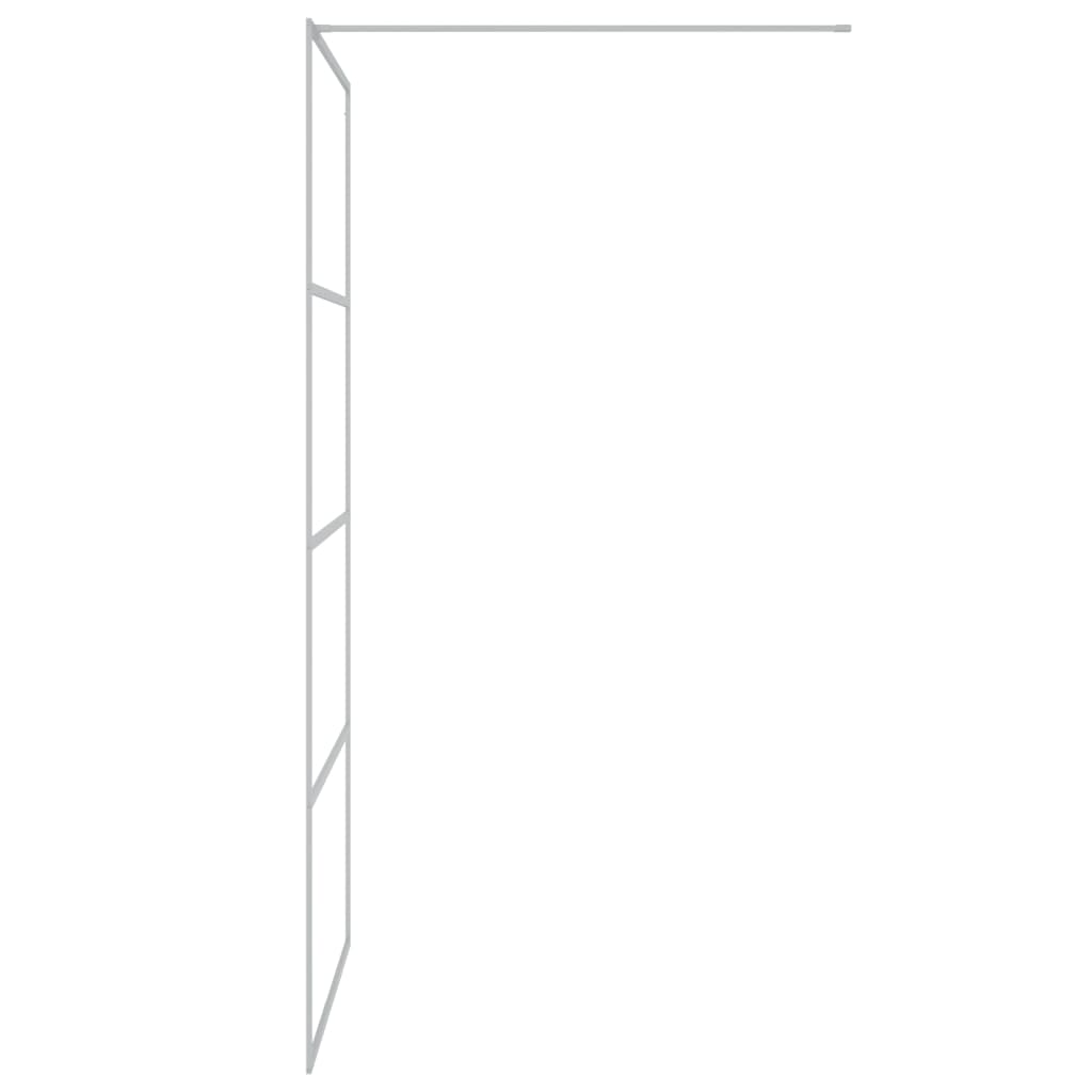 Walk-in Shower Wall Silver 100x195 cm Clear ESG Glass