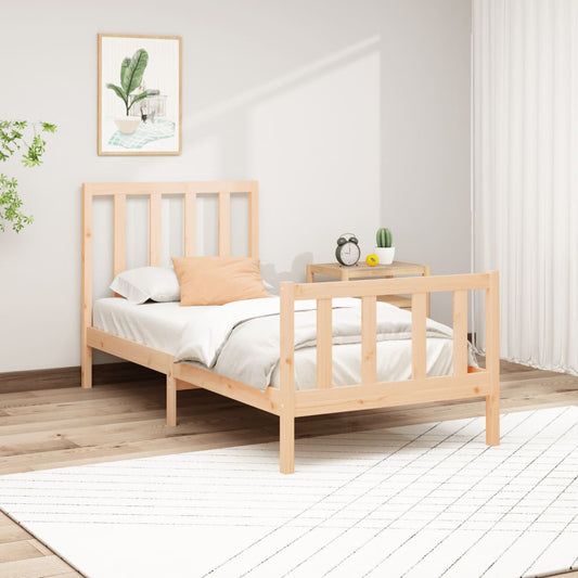 vidaXL Bed Frame without Mattress 90x200 cm Solid Wood Pine