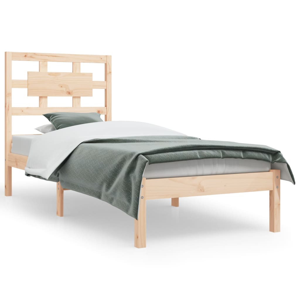 vidaXL Bed Frame without Mattress 100x200 cm Solid Wood Pine