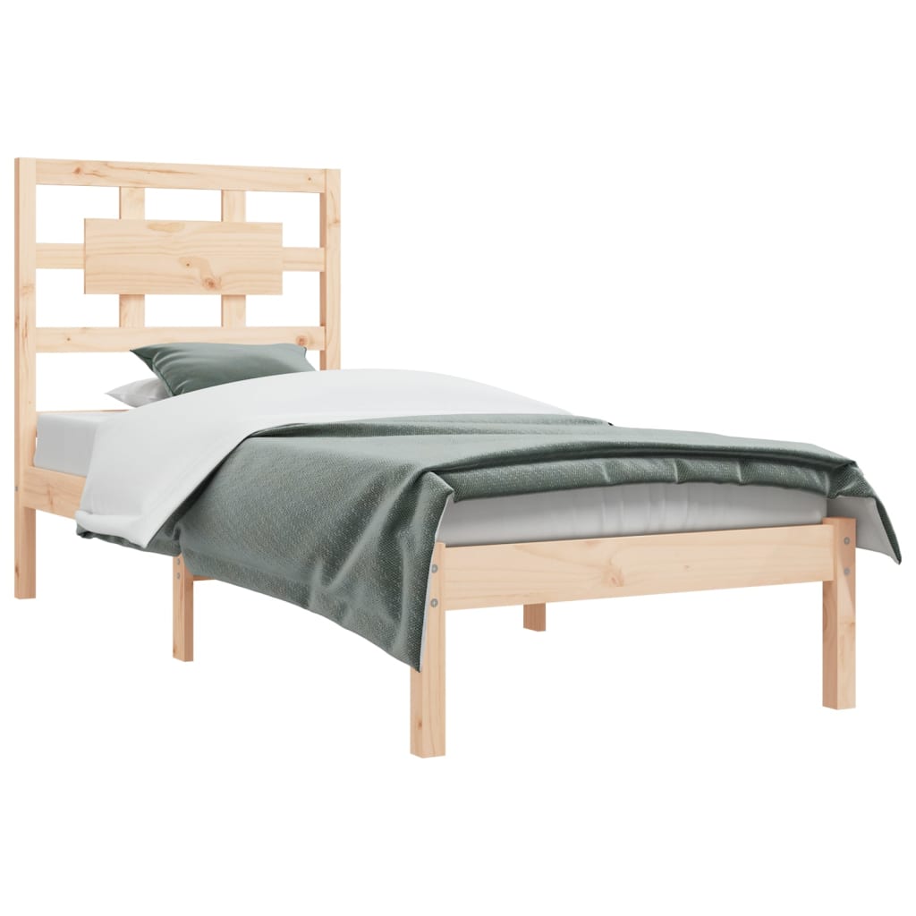 vidaXL Bed Frame without Mattress 100x200 cm Solid Wood Pine