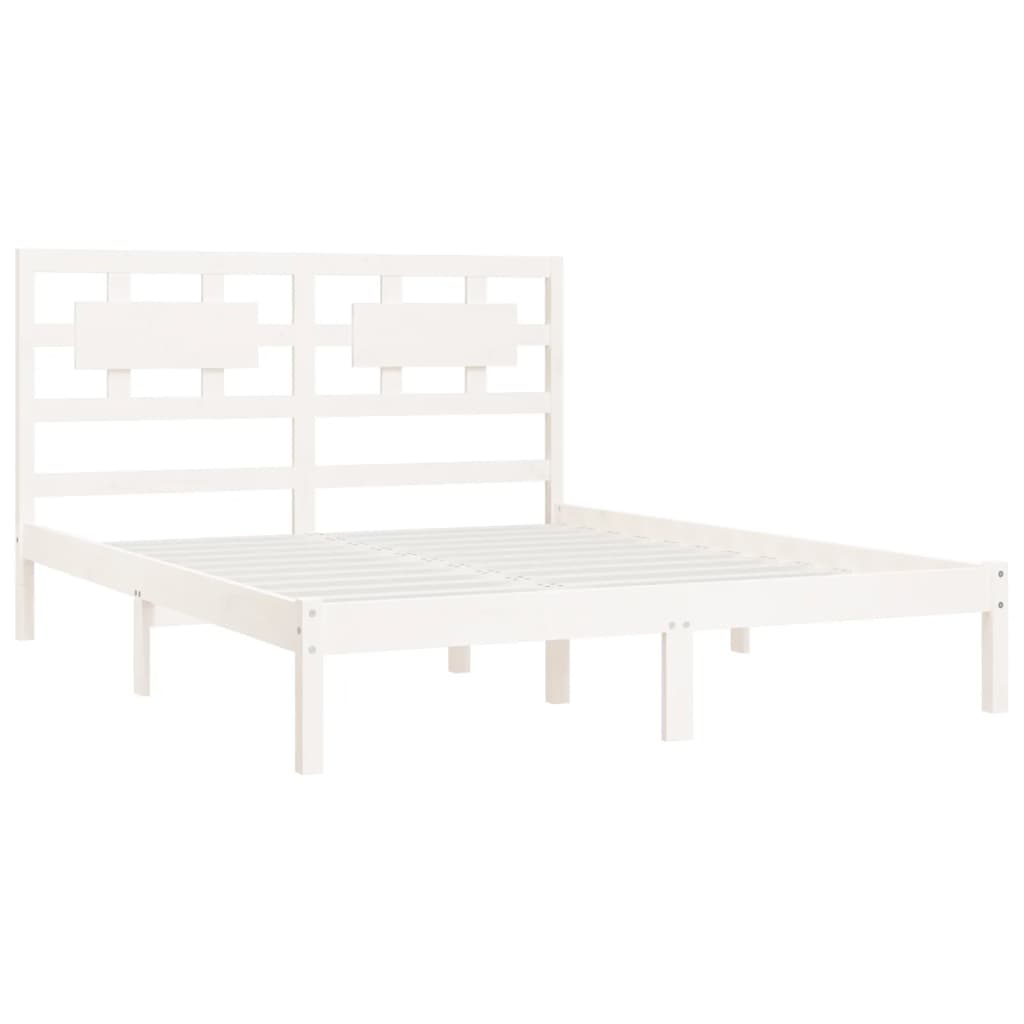 vidaXL Bed Frame without Mattress White 160x200 cm Solid Wood Pine