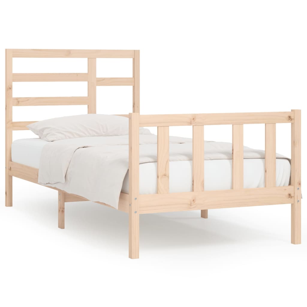 vidaXL Bed Frame without Mattress 100x200 cm Solid Wood Pine