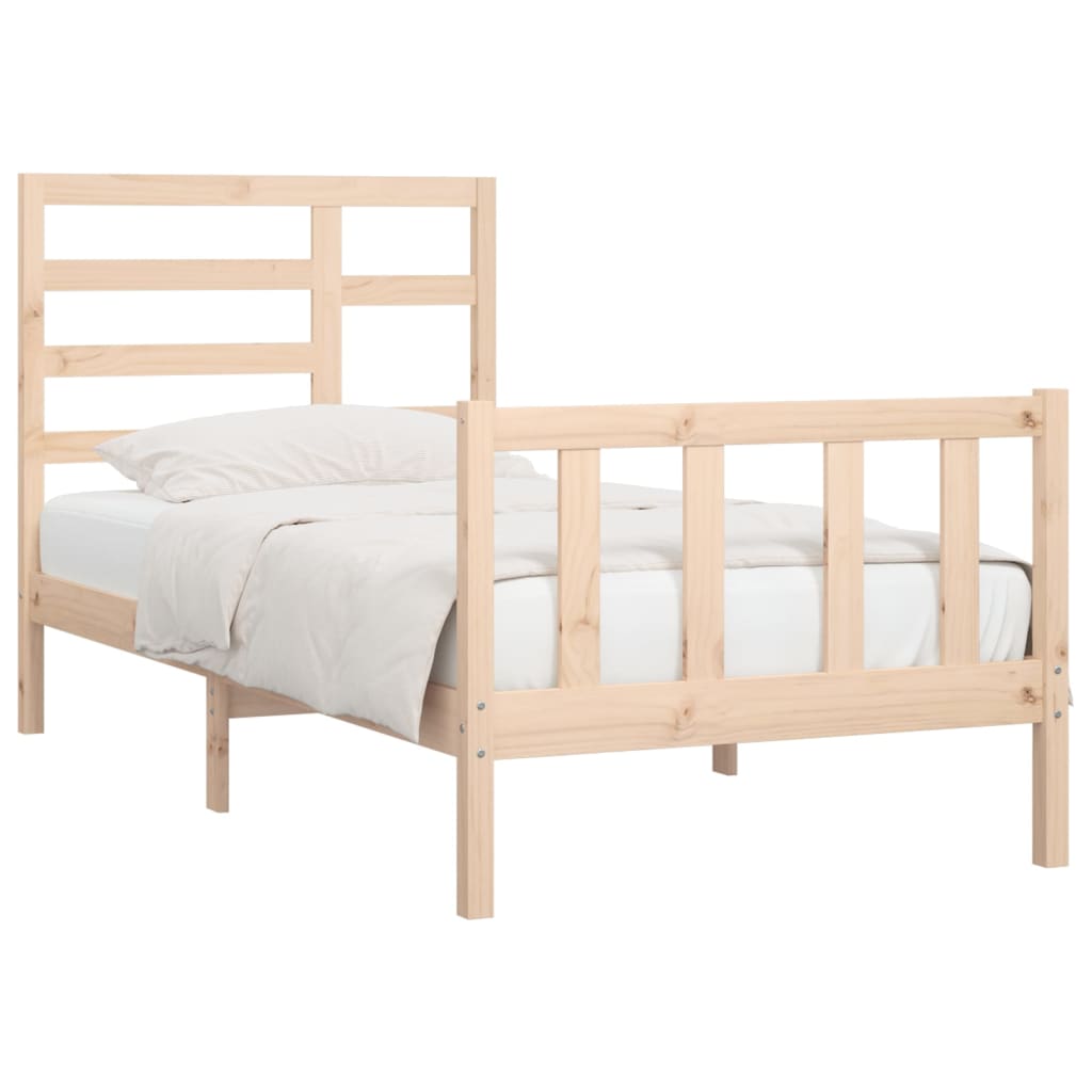 vidaXL Bed Frame without Mattress 100x200 cm Solid Wood Pine