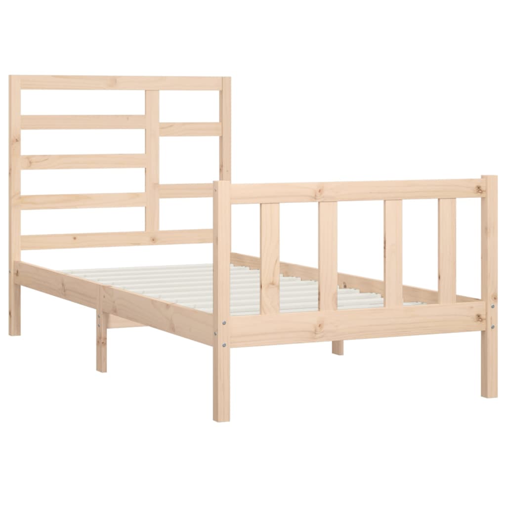 vidaXL Bed Frame without Mattress 100x200 cm Solid Wood Pine