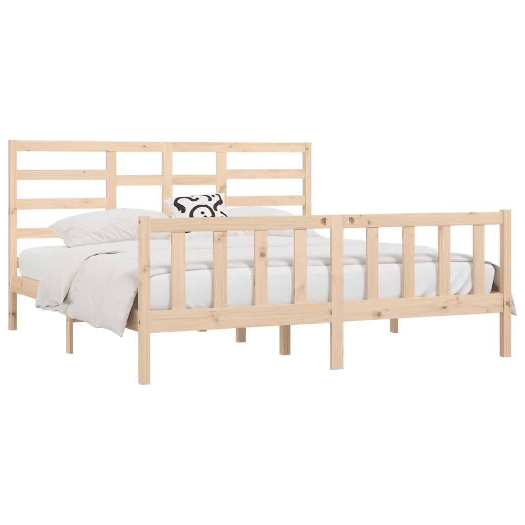 vidaXL Bed Frame without Mattress 200x200 cm Solid Wood Pine