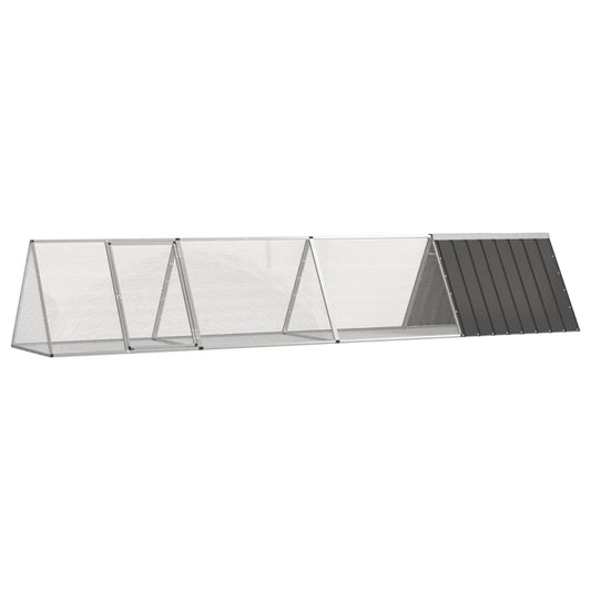 vidaXL Rabbit Cage Anthracite 403.5x80.5x71 cm Galvanised Steel