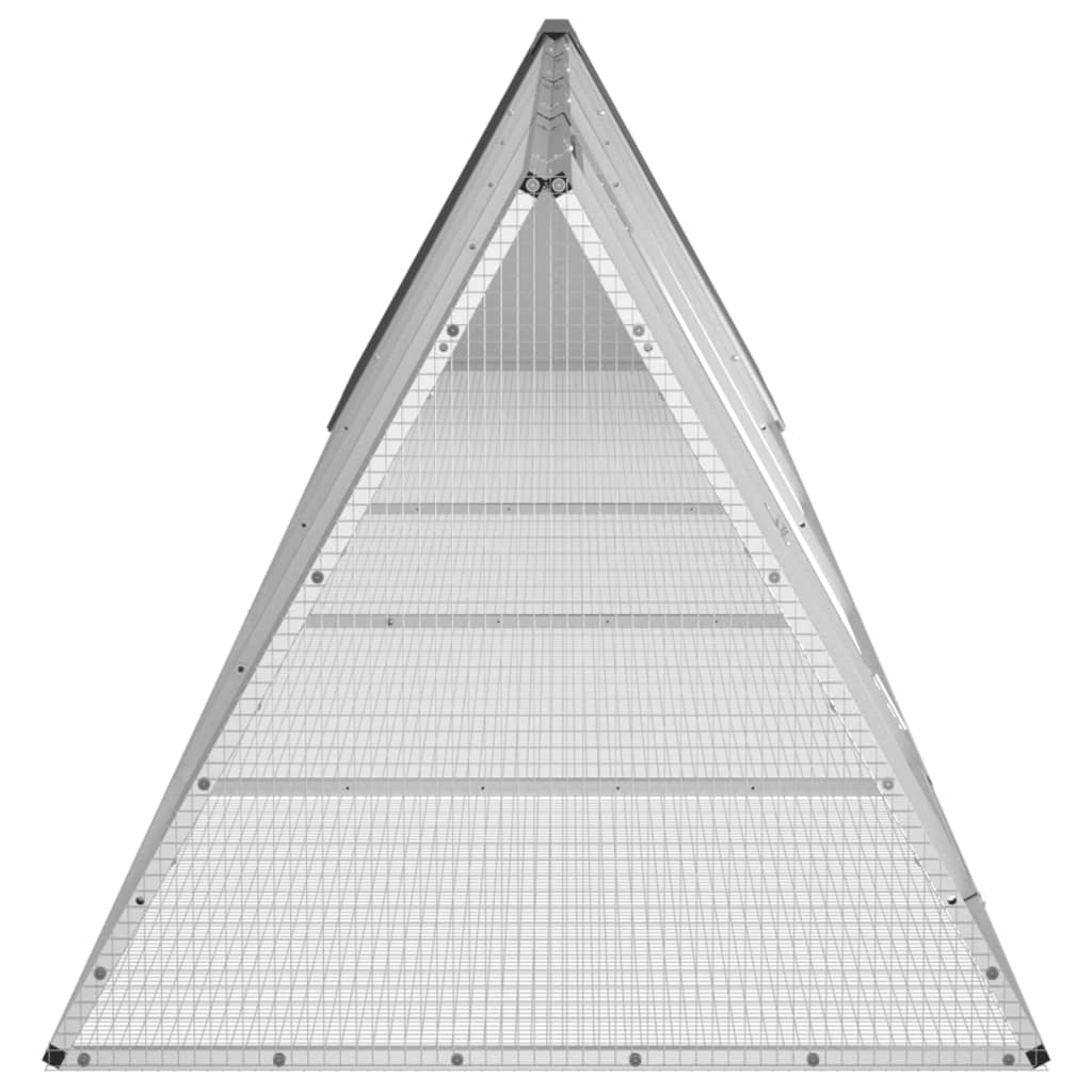 vidaXL Rabbit Cage Anthracite 504.5x80.5x71 cm Galvanised Steel