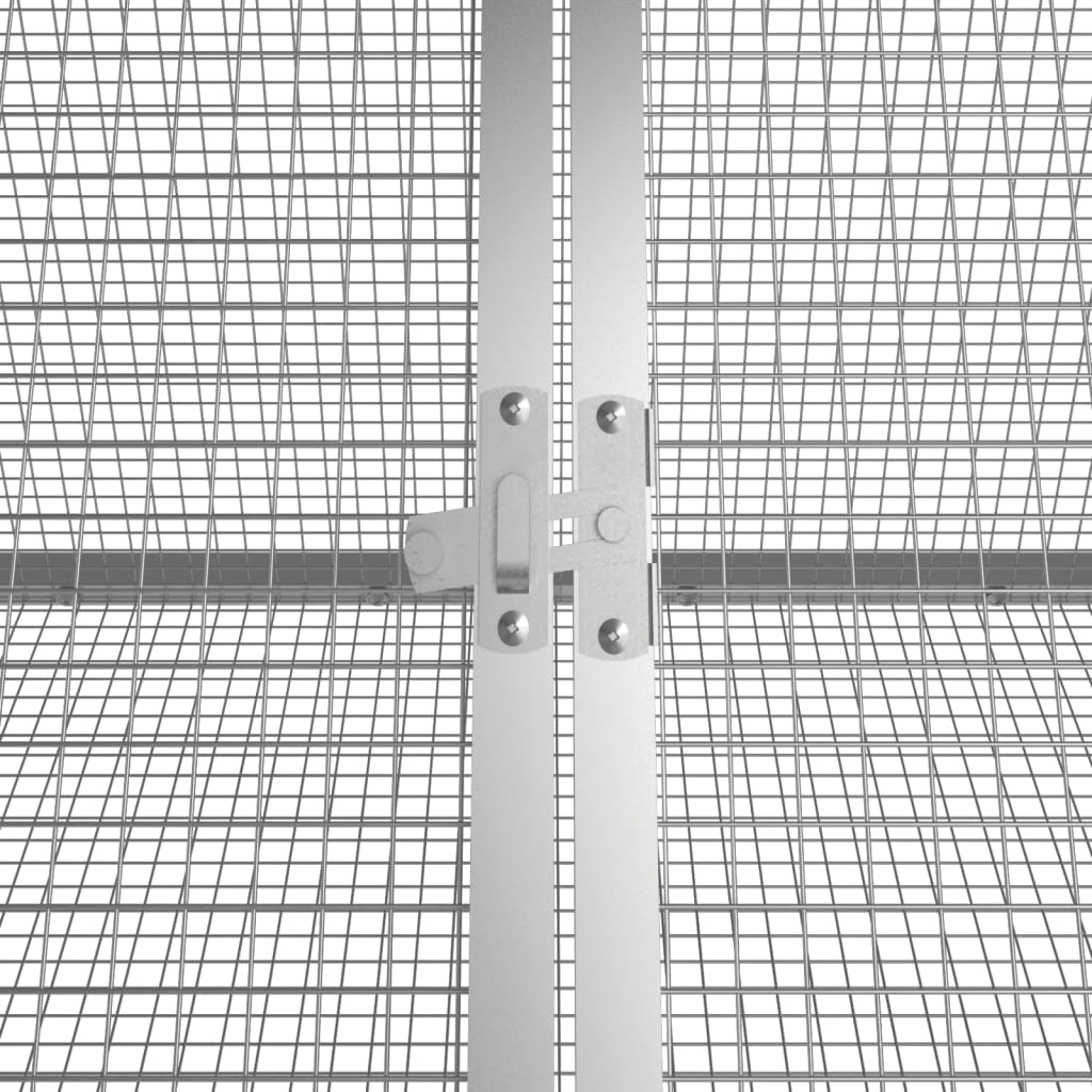 vidaXL Rabbit Cage Anthracite 504.5x80.5x71 cm Galvanised Steel