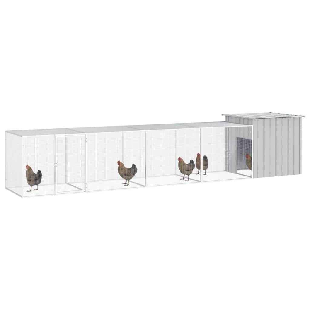 Chicken Cage Grey 500x91x100 cm Galvanised Steel