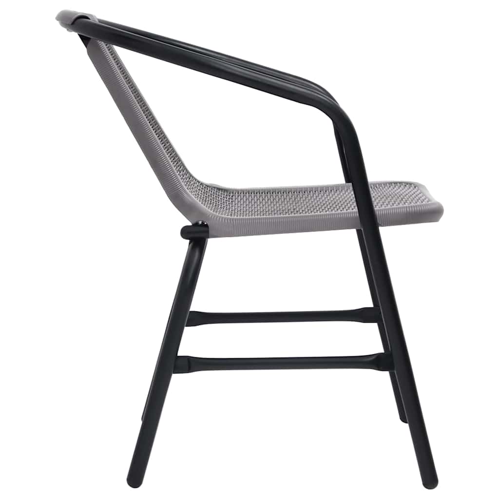 Garden Chairs 8 pcs Plastic Rattan and Steel 110 kg