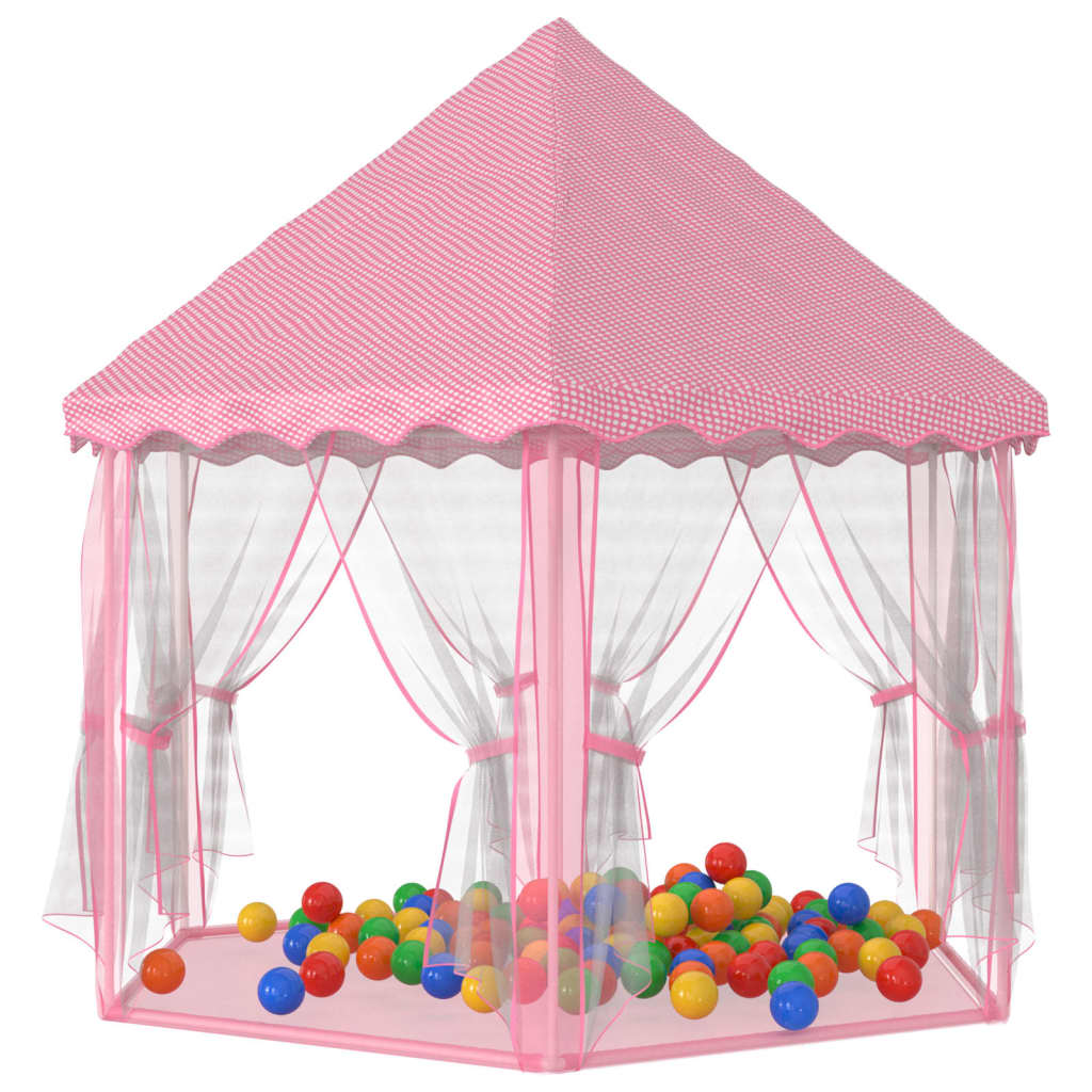 Princess Play Tent with 250 Balls Pink 133x140 cm