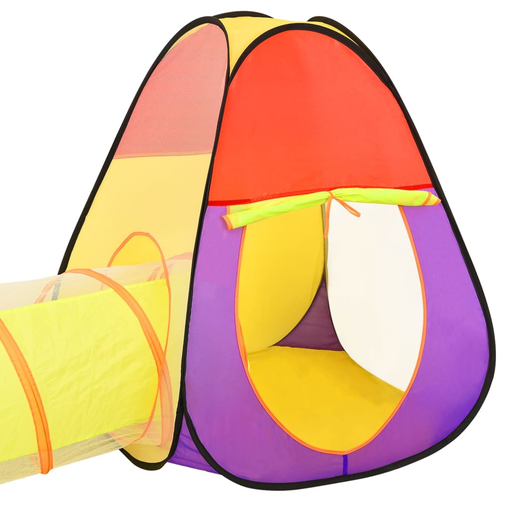 vidaXL Children Play Tent with 250 Balls Multicolour 255x80x100 cm