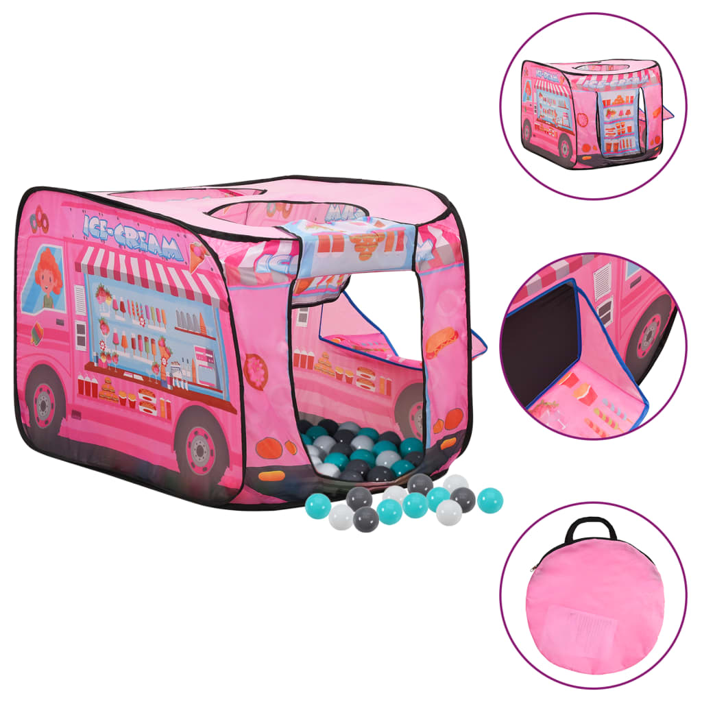 vidaXL Children Play Tent with 250 Balls Pink 70x112x70 cm