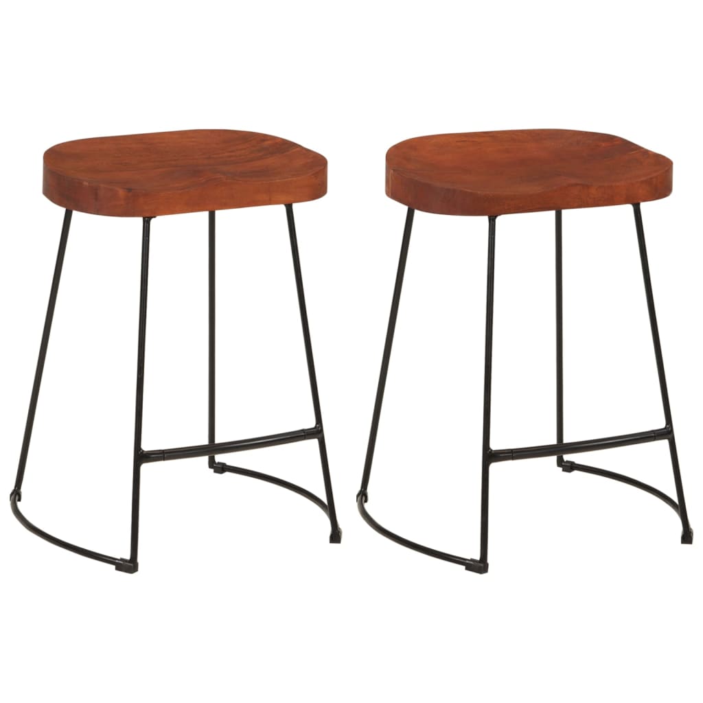 vidaXL Gavin Bar Stools 2 pcs 45x38x53 cm Solid Wood Mango