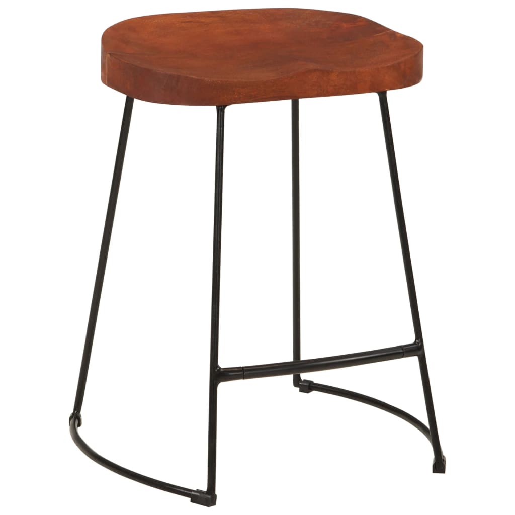 vidaXL Gavin Bar Stools 2 pcs 45x38x53 cm Solid Wood Mango