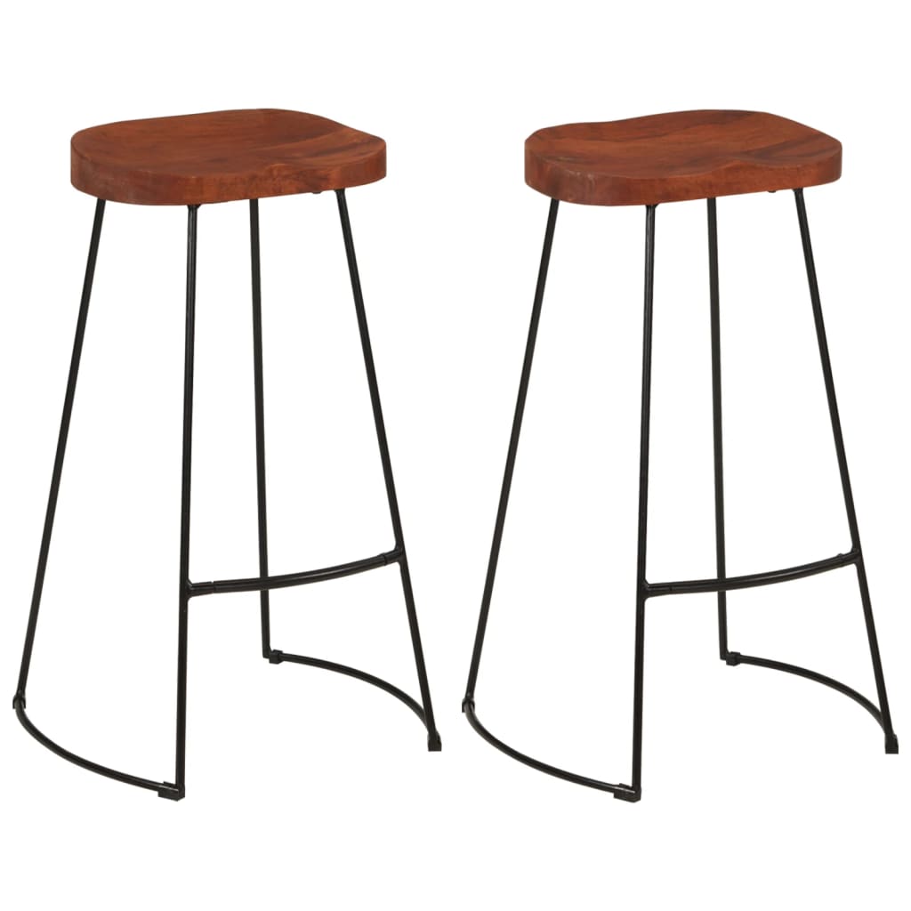 vidaXL Gavin Bar Stools 2 pcs 50x40x78 cm Solid Wood Mango