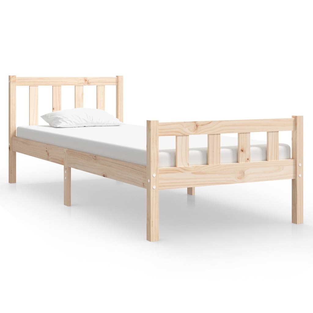 vidaXL Bed Frame without Mattress Solid Wood Small Single