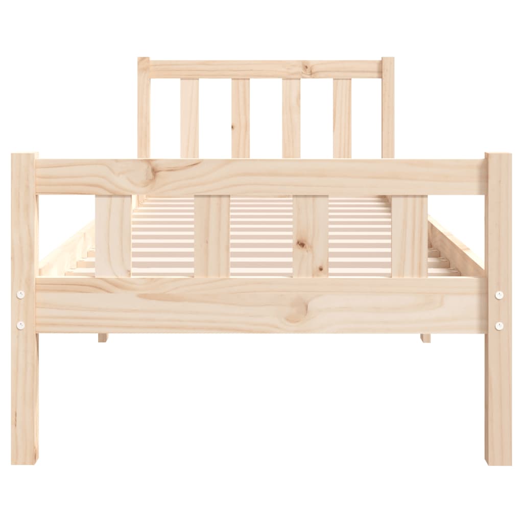 vidaXL Bed Frame without Mattress Solid Wood Small Single