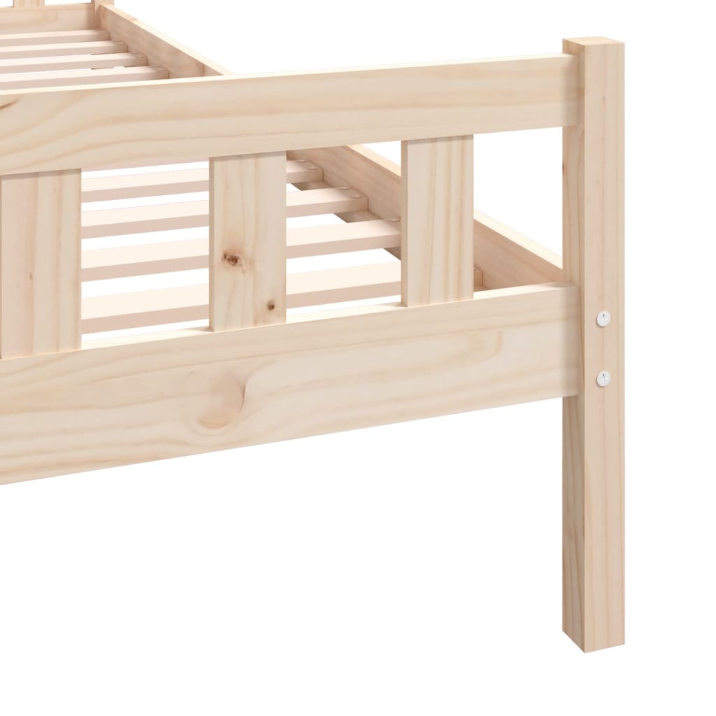 vidaXL Bed Frame without Mattress Solid Wood Small Single