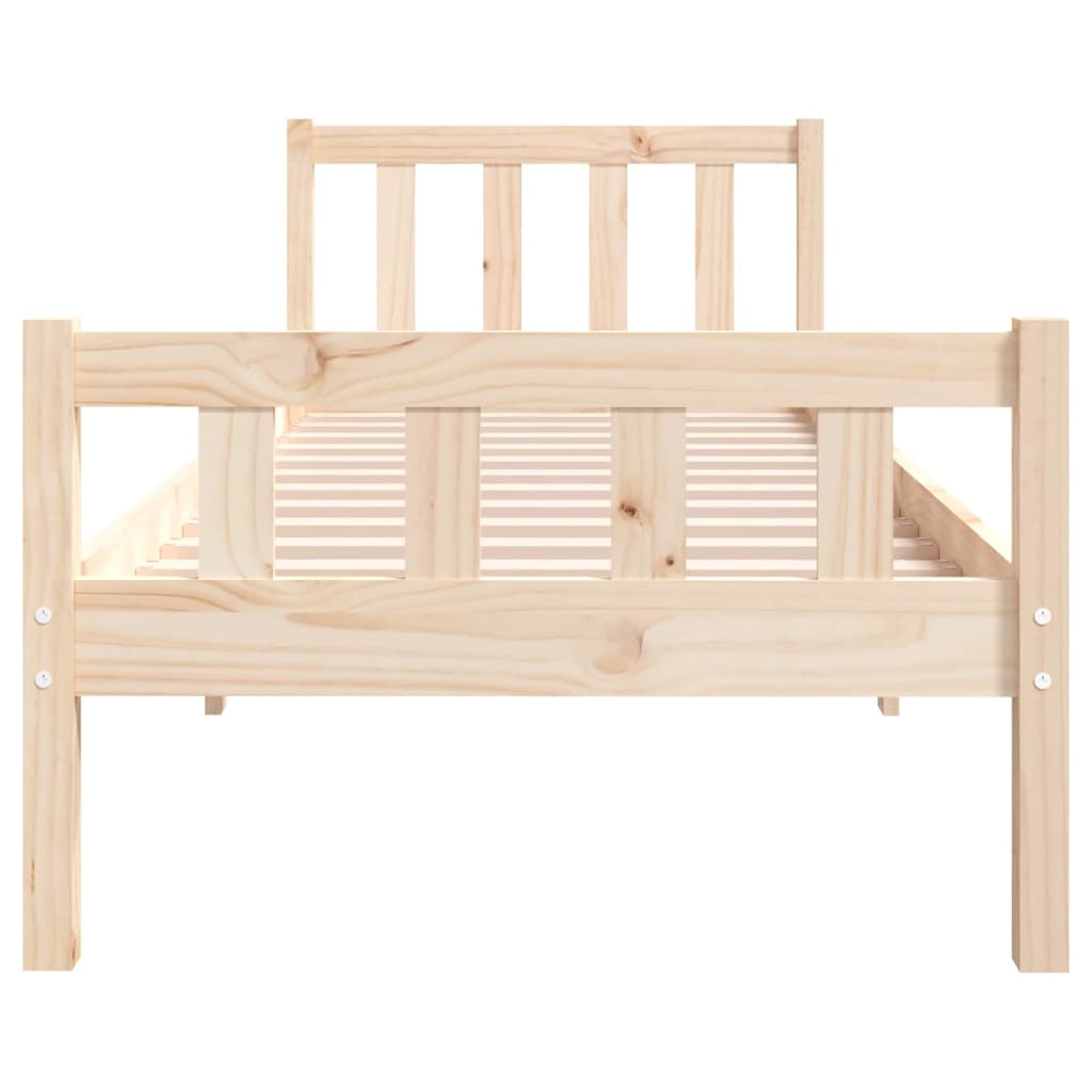 Bed Frame without Mattress Solid Wood Single