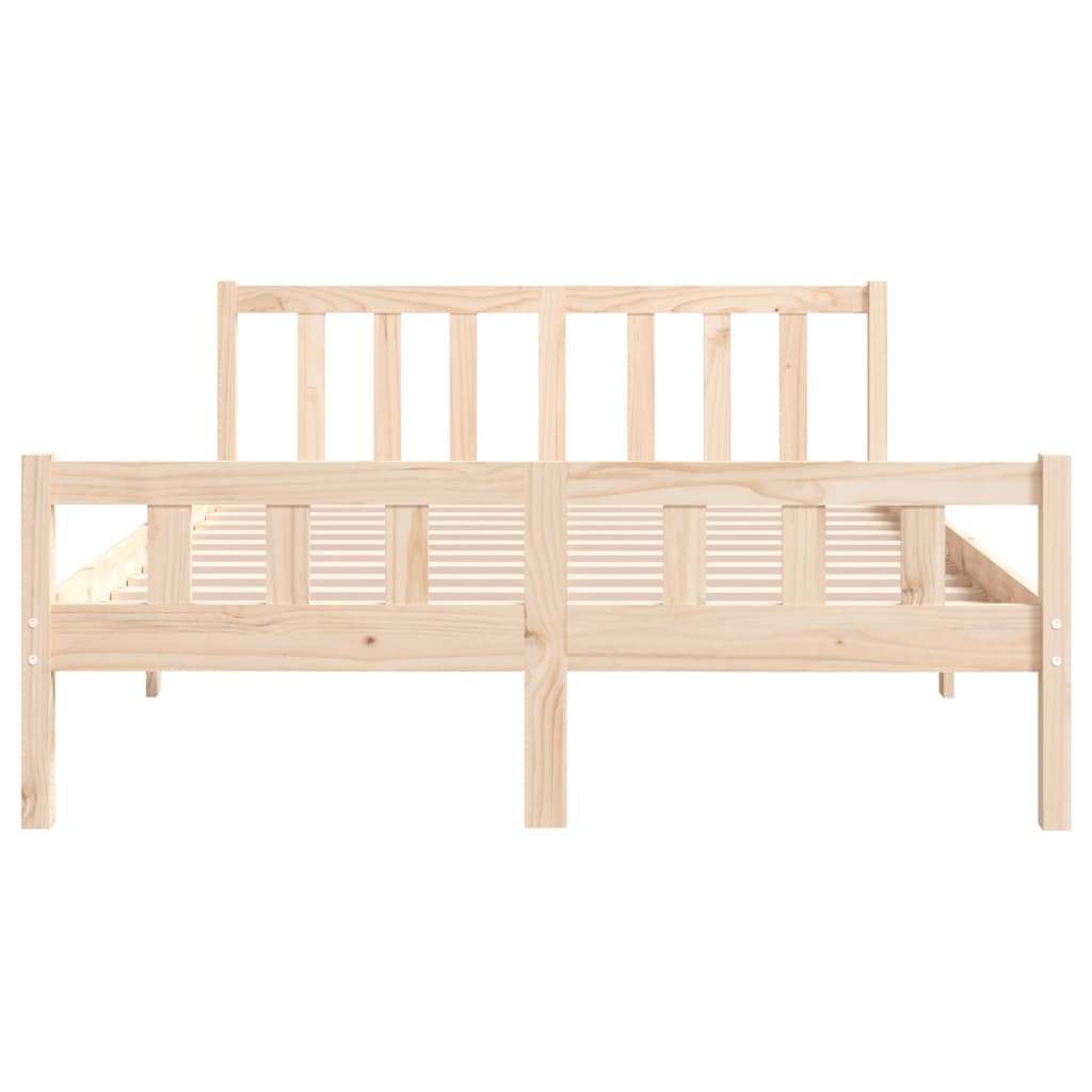 vidaXL Bed Frame without Mattress Solid Wood Double