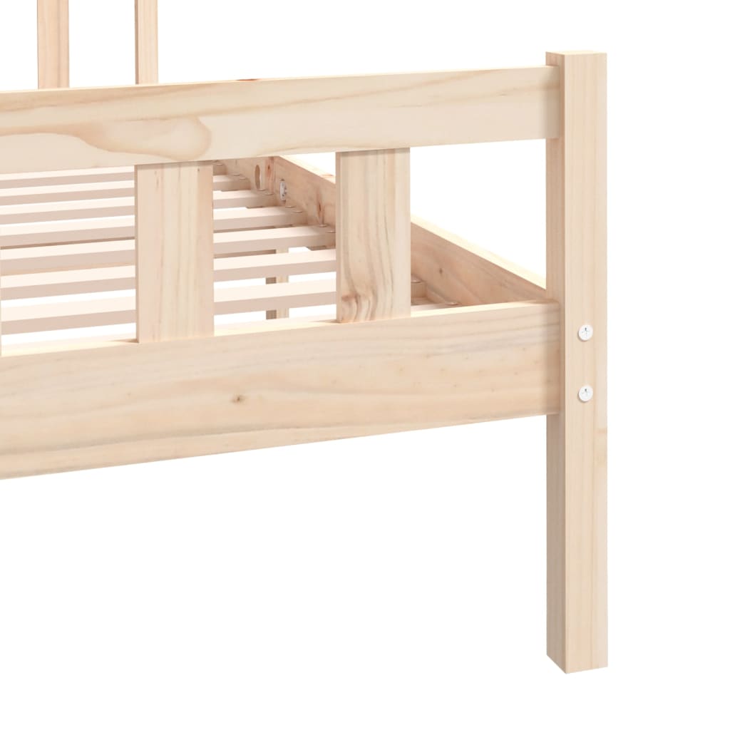 vidaXL Bed Frame without Mattress Solid Wood Double