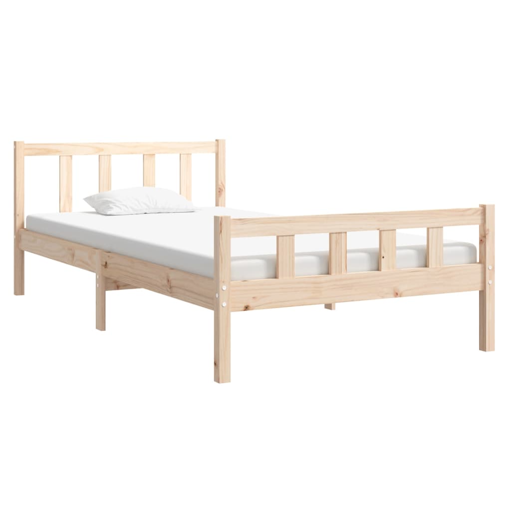 vidaXL Bed Frame without Mattress Solid Wood 100x200 cm