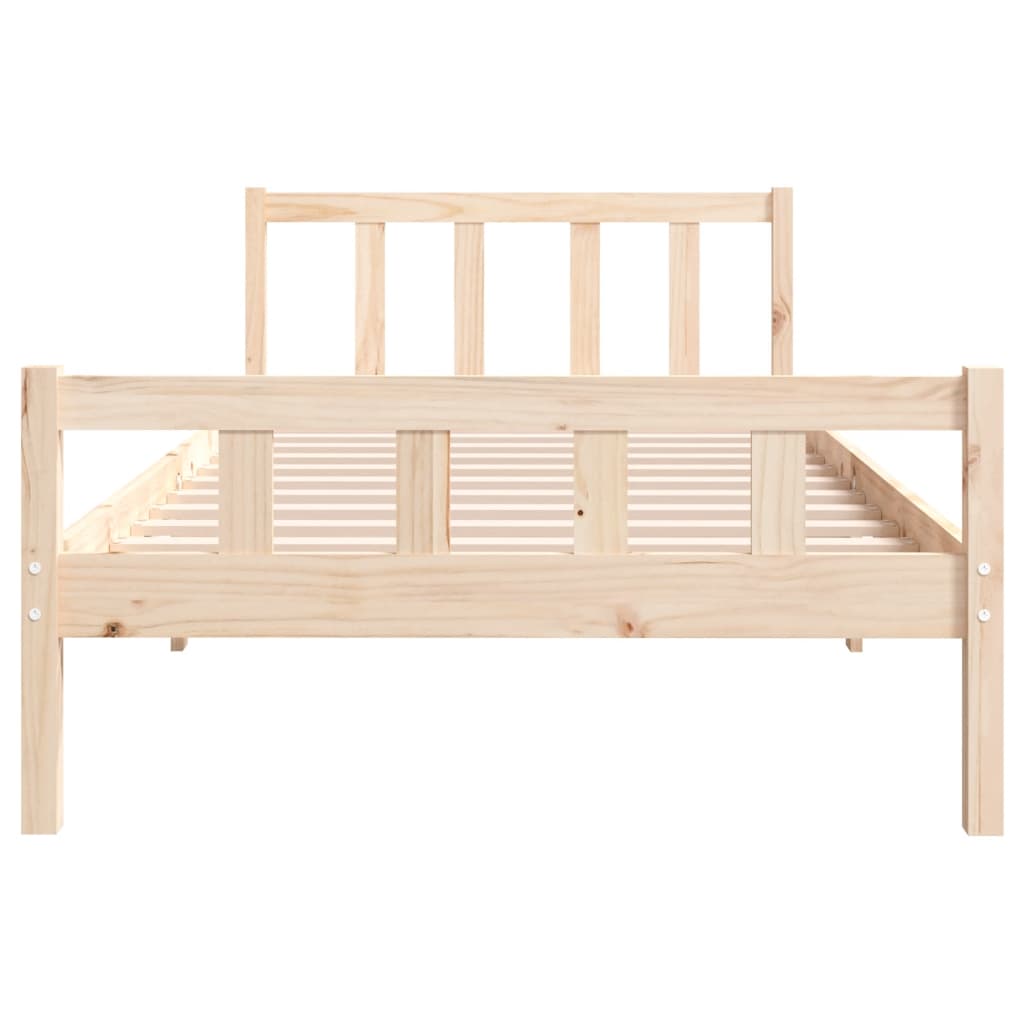 vidaXL Bed Frame without Mattress Solid Wood 100x200 cm