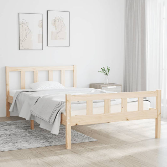 vidaXL Bed Frame without Mattress Solid Wood 100x200 cm