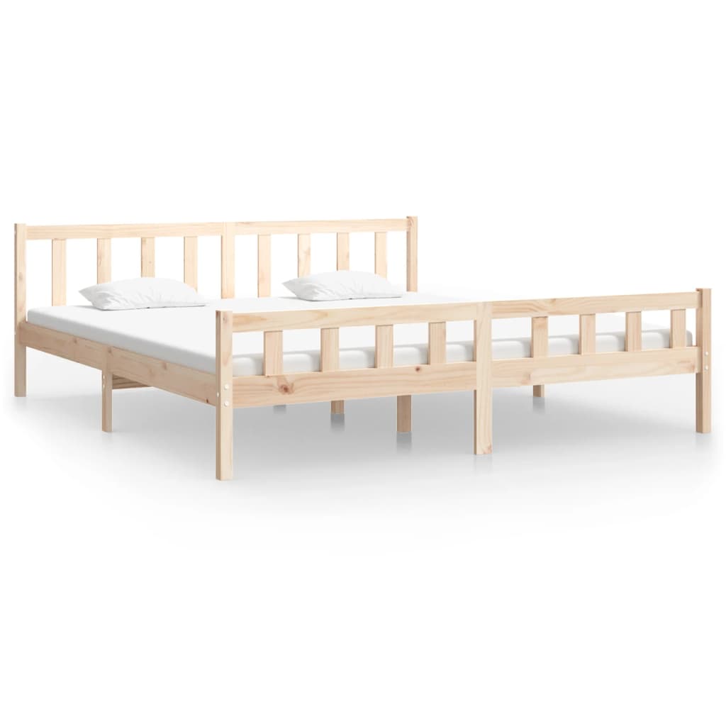 Bed Frame | Natural wood | Solid pine wood | Double | Durable | Bed Frame
