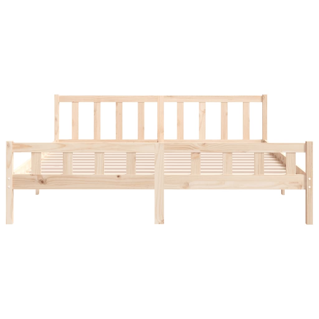 Bed Frame | Natural wood | Solid pine wood | Double | Durable | Bed Frame