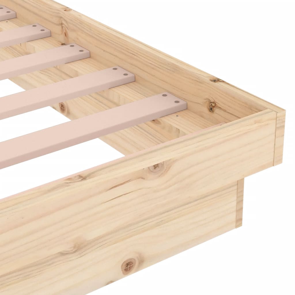 819902 vidaXL Bed Frame without Mattress Solid Wood 120x200 cm
