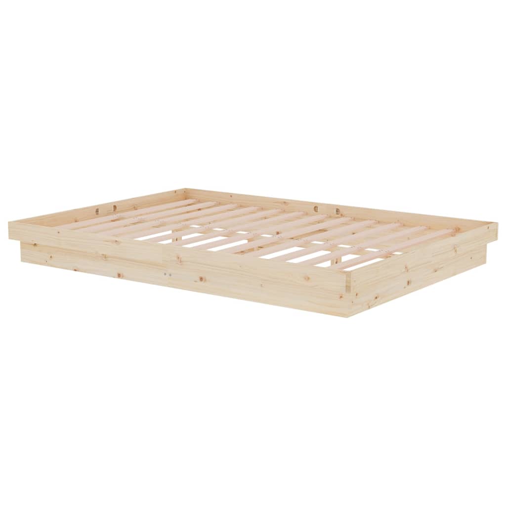 819907 vidaXL Bed Frame without Mattress Solid Wood 140x200 cm