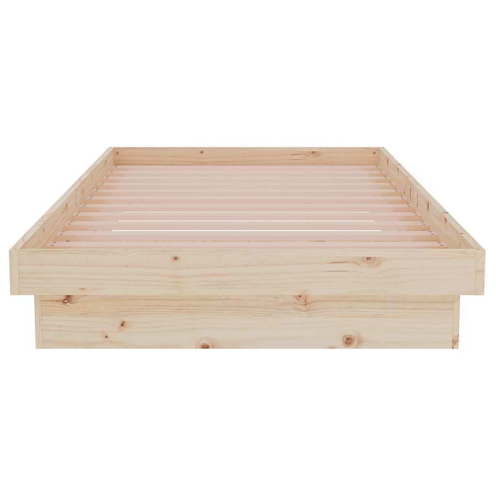Bed Frame without Mattress Solid Wood Single