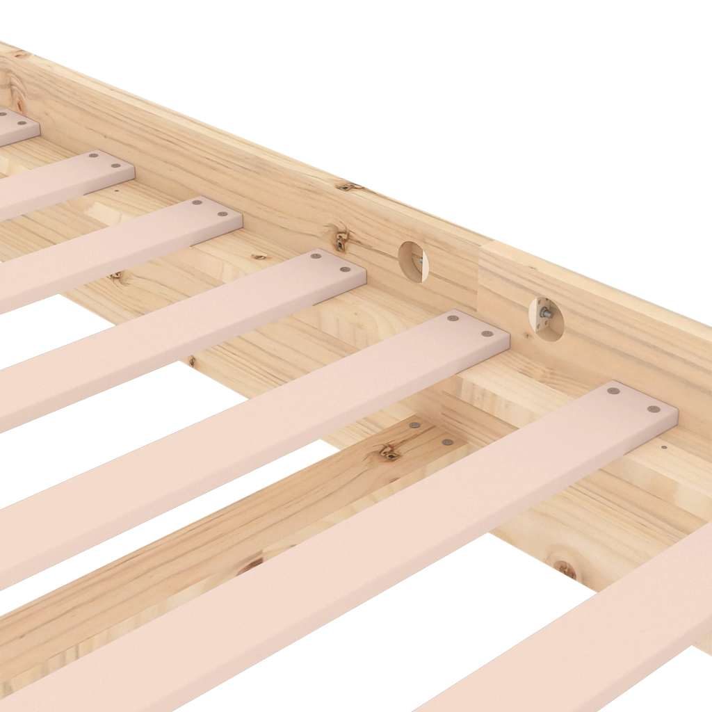 Bed Frame without Mattress Solid Wood Single
